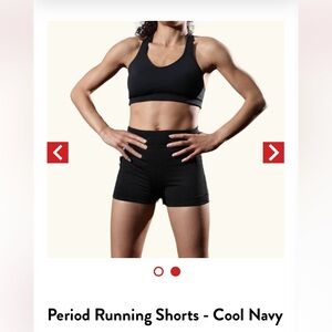 Ruby Athletics Period Proof size Medium navy blue running shorts. {1088}